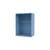 Armadio pensile da bagno Ripple legno blu / L 35,4 x P 20 x H 46,8 cm - Vetro ondulato - MONTANA
