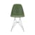 Sedia RE DSR - Eames Plastic Side Chair materiale plastico verde / (1950) - Gambe cromate / Riciclata - Vitra