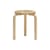 Stappelbarer Hocker 60 holz natur / 3 Füße - Artek + Marimekko, Limitierte Auflage 90. Geburtstag - ARTEK