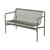 Banc avec dossier Palissade Dining métal vert / L 128 cm - Bouroullec, 2016 - Hay