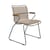 Fauteuil Click Dining plastique beige / Accoudoirs bambou - Houe