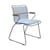 Fauteuil Click Dining plastique bleu / Accoudoirs bambou - Houe