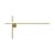 Applique Coordinates W2 oro metallo LED / 80 x 40 cm - Flos