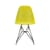 Sedia RE DSR - Eames Plastic Side Chair materiale plastico giallo / (1950) - Gambe nere / Riciclata - Vitra