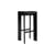 Chisel 30 High High stool textile brown / Height: 75 cm - Fabric upholstery - Hay