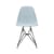 Sedia RE DSR - Eames Plastic Side Chair materiale plastico blu / (1950) - Gambe nere / Riciclata - Vitra