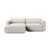 Ecksofa Develius C textil beige / 3-Sitzer - L 220 cm / Dormeuse links - &tradition