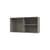 Wandablage Ripple I holz grau / Vitrine - B 69,6 x T 20 x H 35,4 cm / Gewelltes Glas - MONTANA