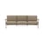 Gartensofa 3-Sitzer Settle textil beige / L 218,5 cm - Muuto