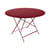 Table pliante Bistro métal rouge / Ø 117 cm - 6/8 personnes - Trou parasol - Fermob