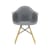 Sessel RE DAW - Eames Plastic Armchair plastikmaterial grau / (1950) - Beine aus hellem Holz / recycelt - Vitra