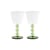 Verre à vin Petal verre vert / Set de 2 - & klevering
