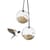 Double mangeoire à oiseaux design en verre / Ø 10 cm - Eva Trio