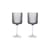 Ripple Red wine glass glass grey / Set of 2 - 32.5 cl - Ferm Living
