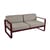 Divano da giardino a 2 posti Bellevie metallo tessuto viola beige 2 posti / L 160 cm - Tessuto tortora grigio - Fermob