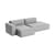 Ecksofa Mags Soft Low Armrest n°3 textil grau / 2,5-Sitzer – L 256,5 cm / Armlehne links - Hay