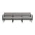 Modulares Gartensofa Maximo textil grau / 3-Sitzer - L 253.5 cm - NARDI