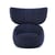 Fauteuil rembourré Hana tissu bleu / Dossier haut - Velours - Avant-première - Moooi