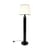 Riviera Floor lamp textile wood white black / Rattan & cotton - H 155 cm - Maison Sarah Lavoine