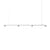 Sospensione Hat Linear Large metallo grigio / L 167 cm - Normann Copenhagen
