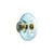 Applique Grace verre bleu / Small - Ø 20 cm - ELEMENTS LIGHTING