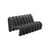Sofa Extra Bold Sofa textil grau / 2-Sitzer - L 148 cm (8 Röhren) - Moustache
