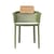 Nicolette Stackable armchair metal green / Aluminium & teak - Ethimo