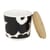 Bougie parfumée Unikko céramique noir / Ø 7,5 x H 7 cm - Senteur forêt printanière - Marimekko