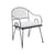 Fauteuil Ariete métal tissu blanc / Fer - Coussin d'assise - Unopiu