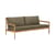 Divano da giardino a 2 posti Jack Outdoor tessuto legno verde / L 180 cm - Teck - Ethnicraft