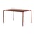 Table rectangulaire Panorama métal rouge / 130 x 90 cm - 4 à 6 personnes - TIPTOE