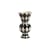 Vase Rhombic céramique noir / Ø 16 x H 29,5 cm - Peint à la main - & klevering