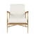 Fauteuil rembourré Floating tissu beige bois naturel / Tissu bouclé - Structure chêne - RED Edition
