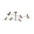 Plafonnier Izmir métal beige / Bras pivotants & abat-jours orientables - L 124 cm - It's about Romi