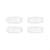 Schale Ripple glas weiß / 4er Set - geriffeltes Glas - Ferm Living
