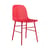 Chaise Form plastique rouge / Pieds métal - Normann Copenhagen