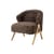 Gepolsterter Sessel Camino textil braun / Pelz - Bloomingville