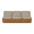 Canapé droit Bohemian ‘72 tissu fibre végétale blanc beige / Réédition 1972 - 3 places / L 210 cm - Rotin - Gubi