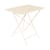Table pliante Bistro métal beige / 77 x 57 cm - 4 personnes / Trou parasol - Fermob