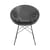 Smatrik Armchair plastic material black / Plastic seat & metal legs - Kartell