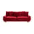 Divano destro Greenwich tessuto rosso / L 220 cm - Velluto - Jonathan Adler