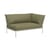 Level 2 2-seater outdoor sofa textile green / Extra-soft backrest - Right corner - L 139 x D 92.5 cm - Houe