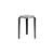 Lou Stackable stool metal black / Recycled plastic Macchiato - H 45 cm - TIPTOE