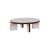 Table basse Slice me nice matériau rouge / Ø 90 x H 28 cm - Zanotta