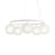 Sospensione Rime Chandelier vetro bianco / Ø 80 cm - Muuto