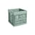 Colour Crate Cube Basket plastic material green / 29.5 x 29.5 x H 29 cm - Recycled - Hay