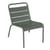 Chaise lounge Luxembourg métal vert / Assise basse - Fermob