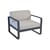 Gepolsterter Sessel Bellevie Lounge metall textil grau schwarz / Bezug grau - Fermob