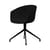Poltrona girevole About a chair materiale plastico nero 4 piedi - Girevole - Hay