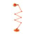 Lampadaire Loft Zigzag métal orange / H 240 cm - Orientable - Jieldé